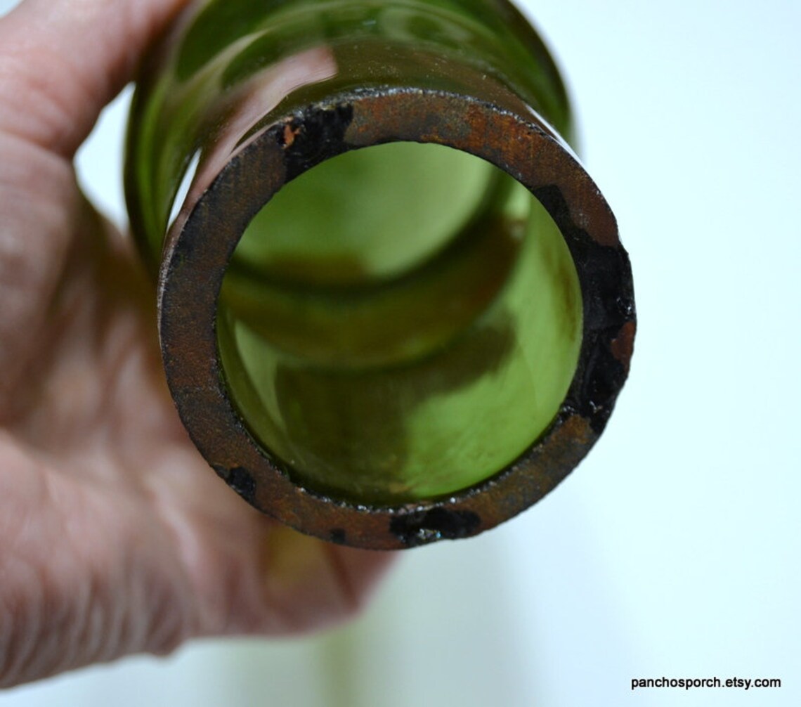 Antique Green Glass Rolling Pin Blown Glass Pastry Pie Crust Etsy