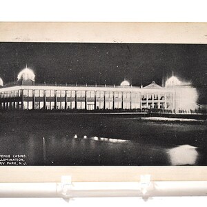 Carte postale vintage ASBURY PARK New Jersey Casino Night Illumination Resort 1914 carte postale souvenir souvenirs papier éphémères PanchosPorch