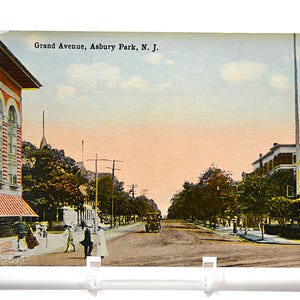Vintage ASBURY PARK carte postale New Jersey Grand Avenue Beach Resort début des années 1900 carte postale souvenir souvenirs papier éphémères PanchosPorch