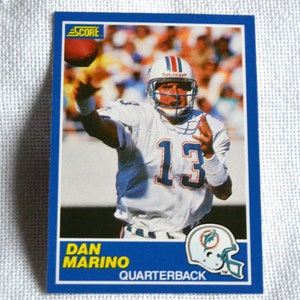 Cartes à collectionner DAN MARINO 1989 Score no 13 NFL Football Miami Dolphins Quarterback collection vintage Sports souvenirs PanchosPorch