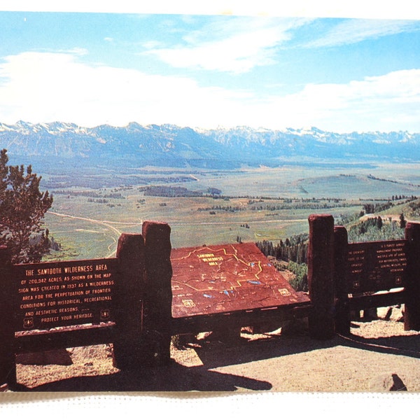 Vintage IDAHO Postcard Sawtooth Mountains Rockies Americana Souvenir Used Post Card Memorabilia Advertising Paper Ephemera PanchosPorch