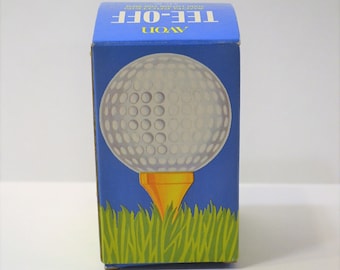 Vintage Avon Tee Off Hair Lotion for Men Golf Ball Shape Glass Bottle Panchosporch