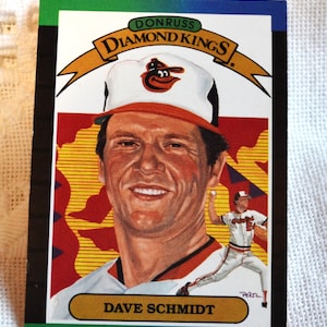 Dave Schmidt 1988 Donruss Diamond Kings Baseball Card - Baltimore Orioles MLB Vintage Trading Card