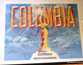 Vintage Columbia Pictures Signed Poster: 1982 Hollywood