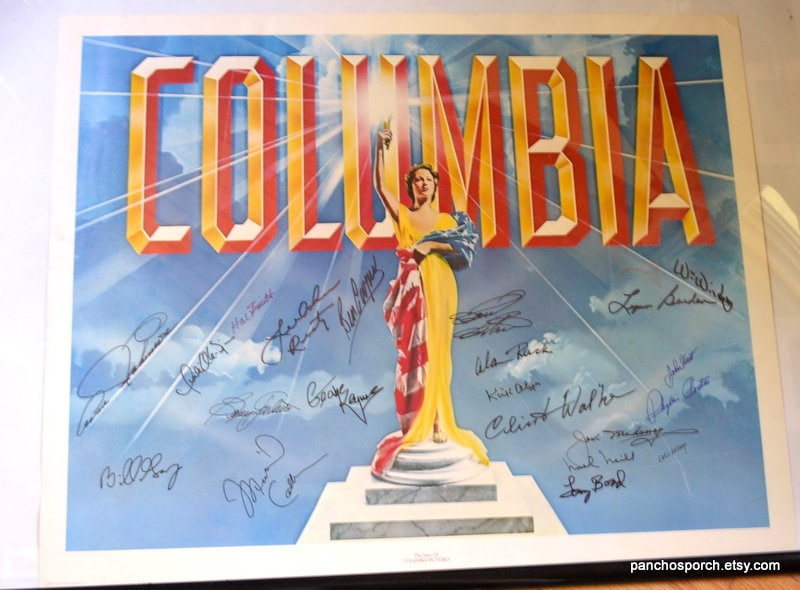 Vintage Columbia Pictures Signed Poster: 1982 Hollywood