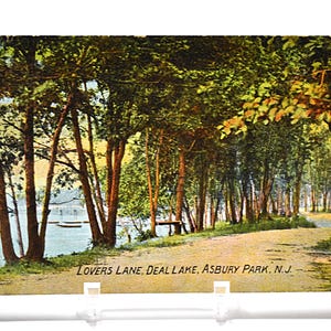 Carte postale vintage ASBURY PARK New Jersey Lovers Lane Deal Lake 1906 Landmark souvenir carte postale souvenirs papier éphémères PanchosPorch