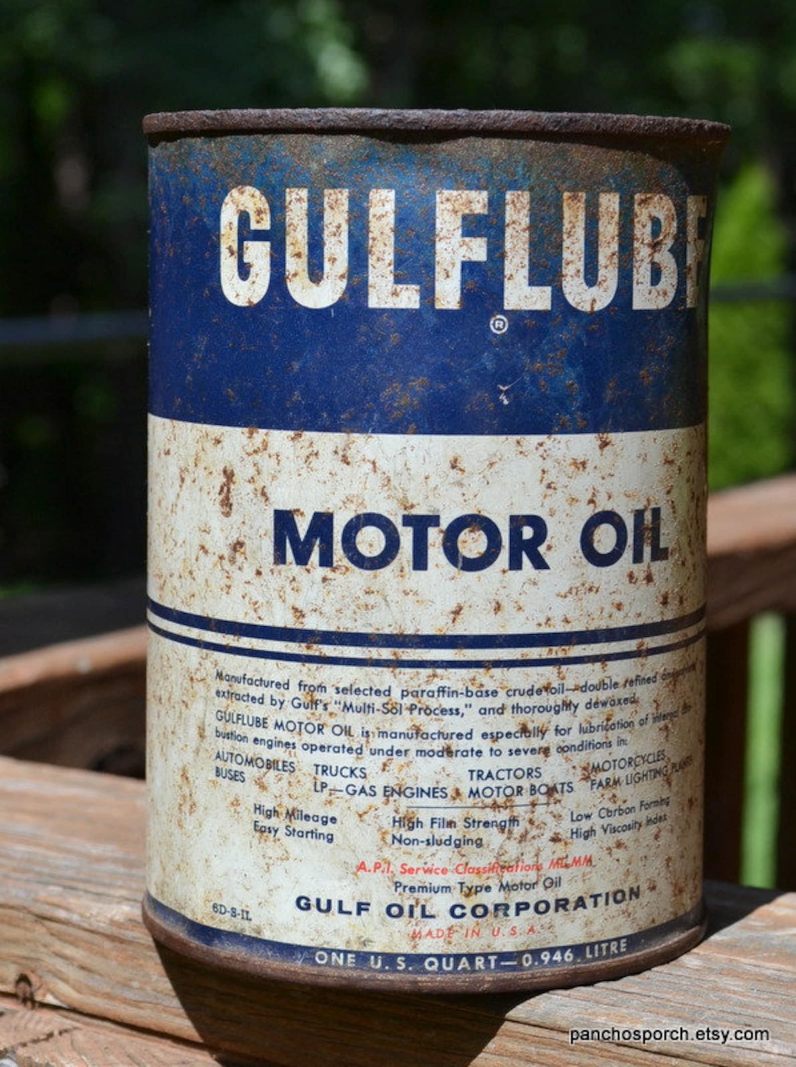 Vintage Gulf Gulflube Motor Oil Can 1950s 1960s 1 Quart Oil - Etsy