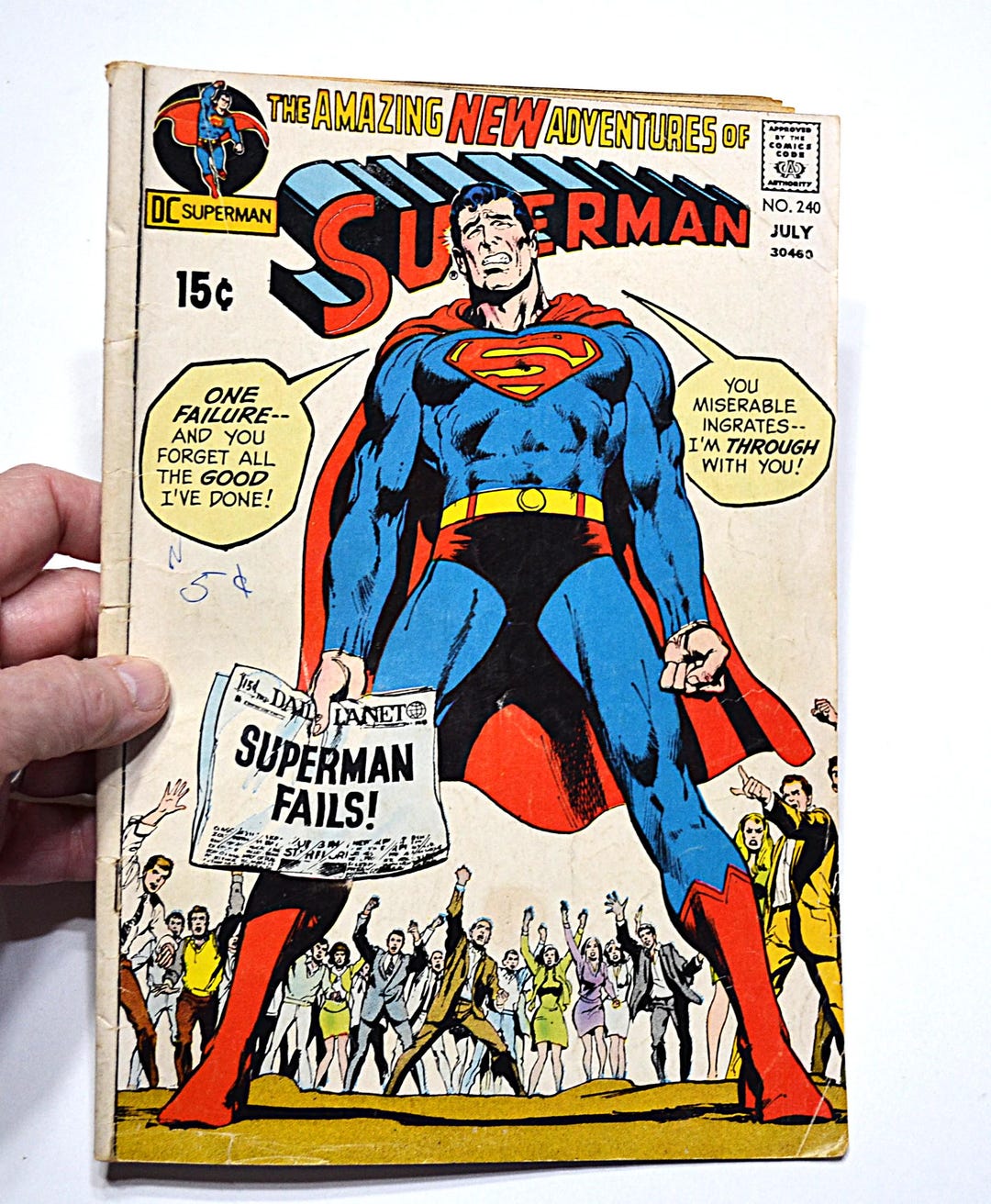 Vintage Superman Comic Book, 1971 DC Comics No. 240 Classic Neal Adams ...
