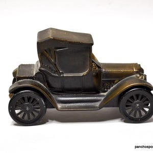 Vintage Banthrico 1915 Chevrolet Bank Cast Metal Antique Classic Car Auto Replica Shaped Coin Bank Advertising Transportation PanchosPorch