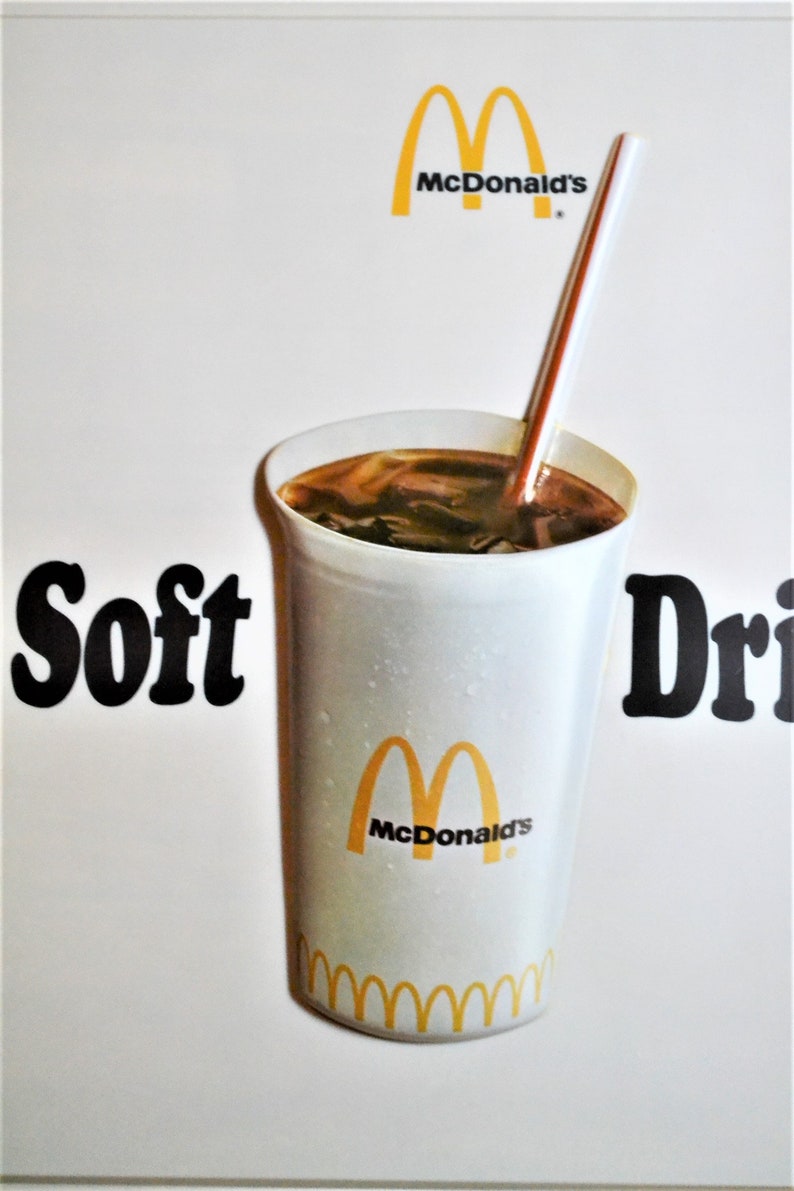 Vintage McDonalds Soft Drink 3D Sign Display Menu Board Soda Etsy