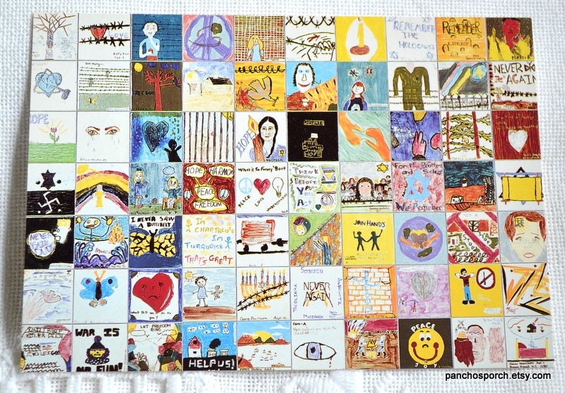 Vintage Holocaust Memorial Museum Postcard  Wall of Remembrance Unused Post Card Memorabilia Advertising Paper Ephemera PanchosPorch
