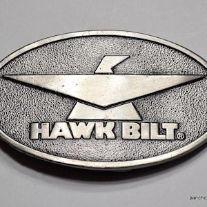 Vintage HAWK BILT Belt Buckle Agricultural Farm Equipment Farming Machinery Advertising Cowboy Western Mens Accessory PanchosPorch