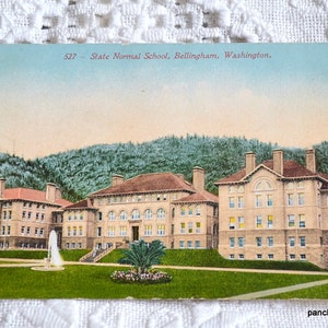 Carte postale WASHINGTON vintage State Normal School Bellingham Landmark 1914 Carte postale souvenir souvenirs papier éphémères PanchosPorch