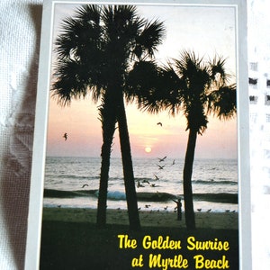 vintage CAROLINE DU SUD Carte postale Myrtle Beach Sunrise Vacation Palms Post Card Americana Memorabilia Advertising Paper Ephemera PanchosPorch