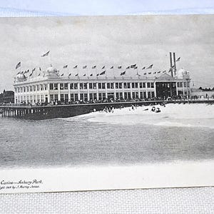 Vintage ASBURY PARK carte postale New Jersey Casino Boardwalk Beach Resort Americana carte postale souvenirs papier éphémères PanchosPorch