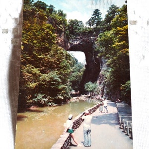 vintage VIRGINIE Carte Postale Pont Naturel Merveille Naturelle Road Trip Utilisé Carte Postale Souvenirs Publicité Papier Ephemera PanchosPorch