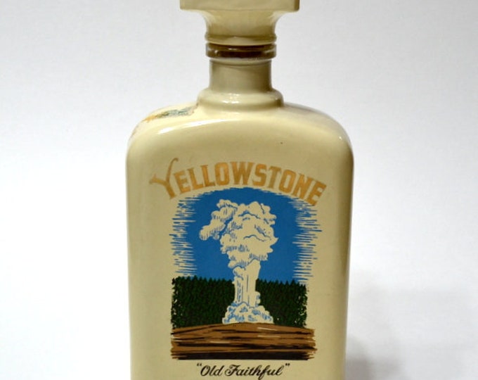 Vintage JIM BEAM 1972 Yellowstone Decanter Empty Whiskey Bottle