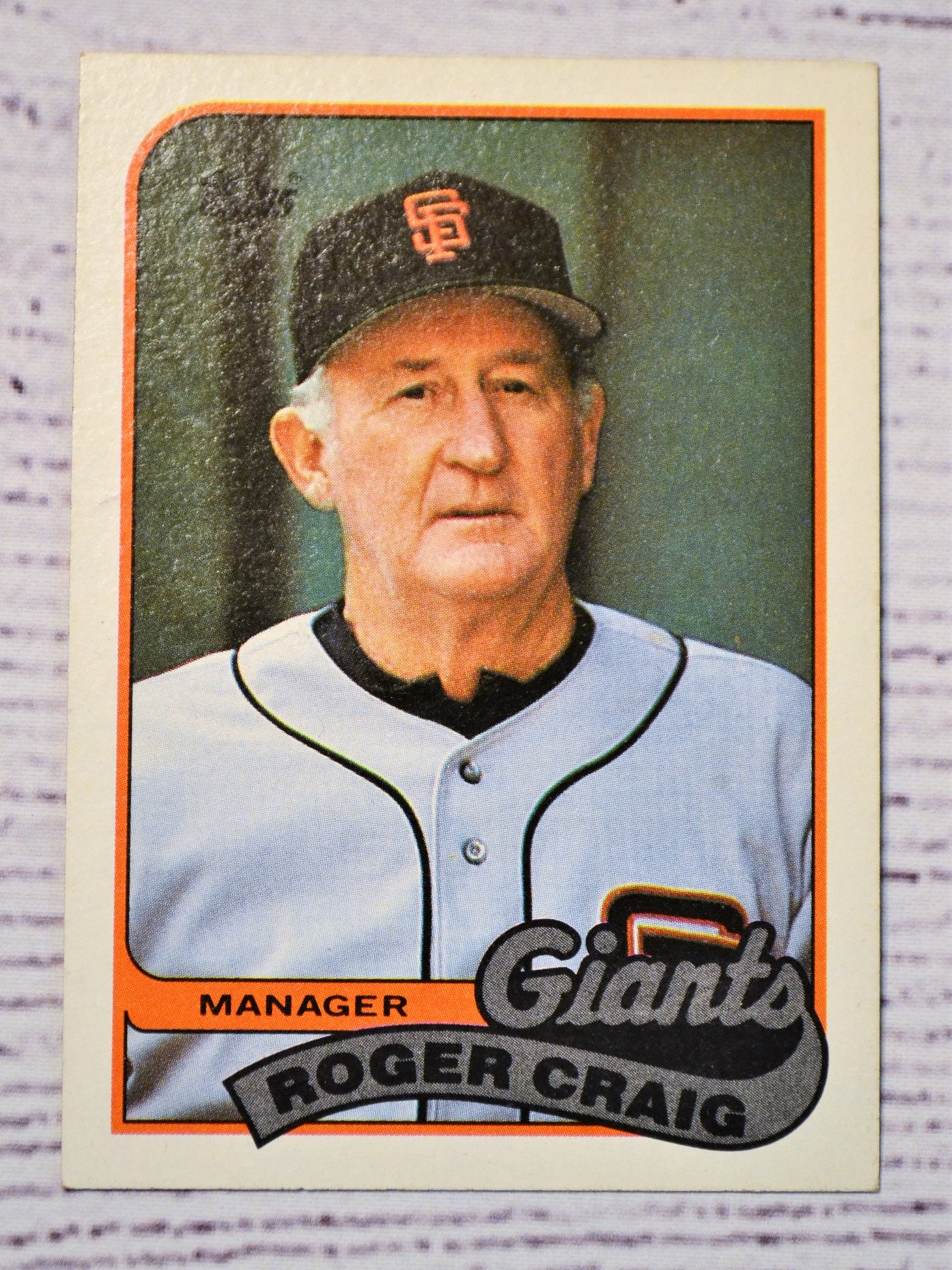 Roger Craig 1989 Topps Trading Card San Francisco Giants 