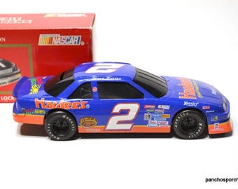 Vintage Ward Burton Diecast Car Bank, Hardees NASCAR, 1/24 Scale