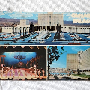 vintage LAS VEGAS Carte postale Caesars Palace Hotel Casino Nevada Americana Carte postale Souvenirs Papier publicitaire Éphémère PanchosPorch