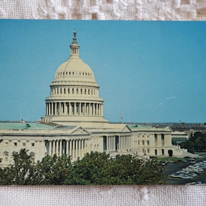 Carte postale vintage WASHINGTON DC Capitole des États-Unis carte postale souvenirs tourisme papier éphémères PanchosPorch