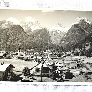 Vintage AUTRICHE carte postale Lofer geg die Steinberge montagnes Alpes Europe carte postale souvenirs papier éphémères PanchosPorch