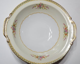 Vintage Noritake Ransdell Round Vegetable Bowl Floral Gold Rim 1940s Dinnerware Morimura Japan Wedding Pattern 3004  PanchosPorch