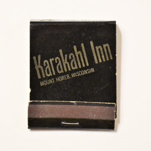 Vintage Karakhal Inn Matches Matchbook Wisconsin Hotel Restaurant Souvenir Collectible Advertising Matches  PanchosPorch