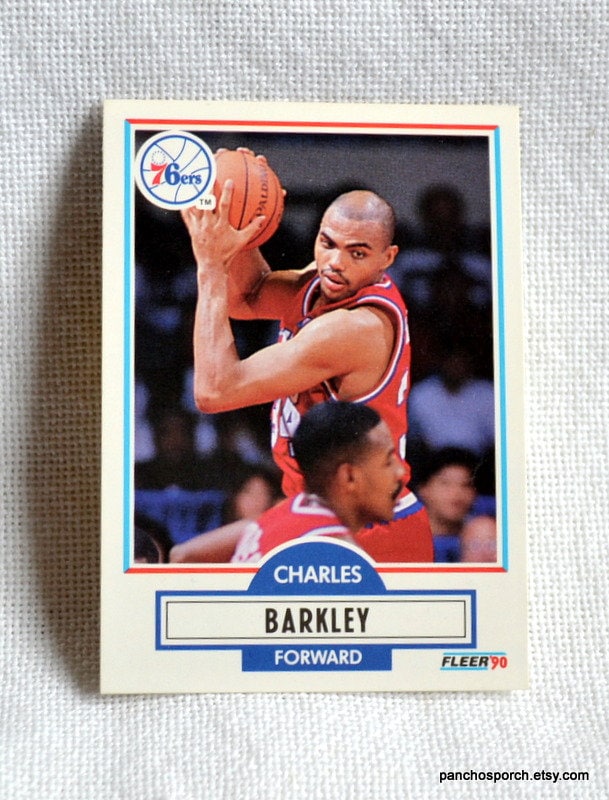 VTG 1990 Philadelphia 76ers Sixers Charles Barkley Stats Caricature T-Shirt  90s