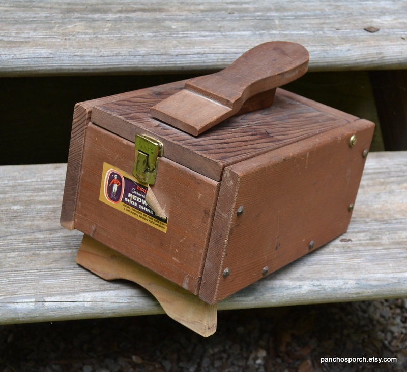 El Oso - Wood Shoe Shine Valet Storage Box. Wooden Box for Shoe Shine, Professional Cedar Shoe.