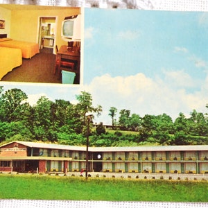 Vintage carte postale VIRGINIE Wythe Motor Lodge Motel Hotel souvenir carte postale inutilisée souvenirs papier publicitaire éphémères PanchosPorch