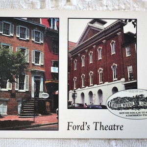 Vintage WASHINGTON DC carte postale Ford Theater Abraham Lincoln carte postale souvenirs tourisme papier éphémères PanchosPorch