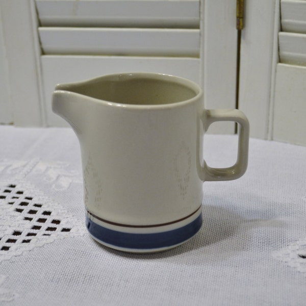 Vintage Creamer Catalinastone Catalina Blue Stoneware Blue Stripe Japan  PanchosPorch