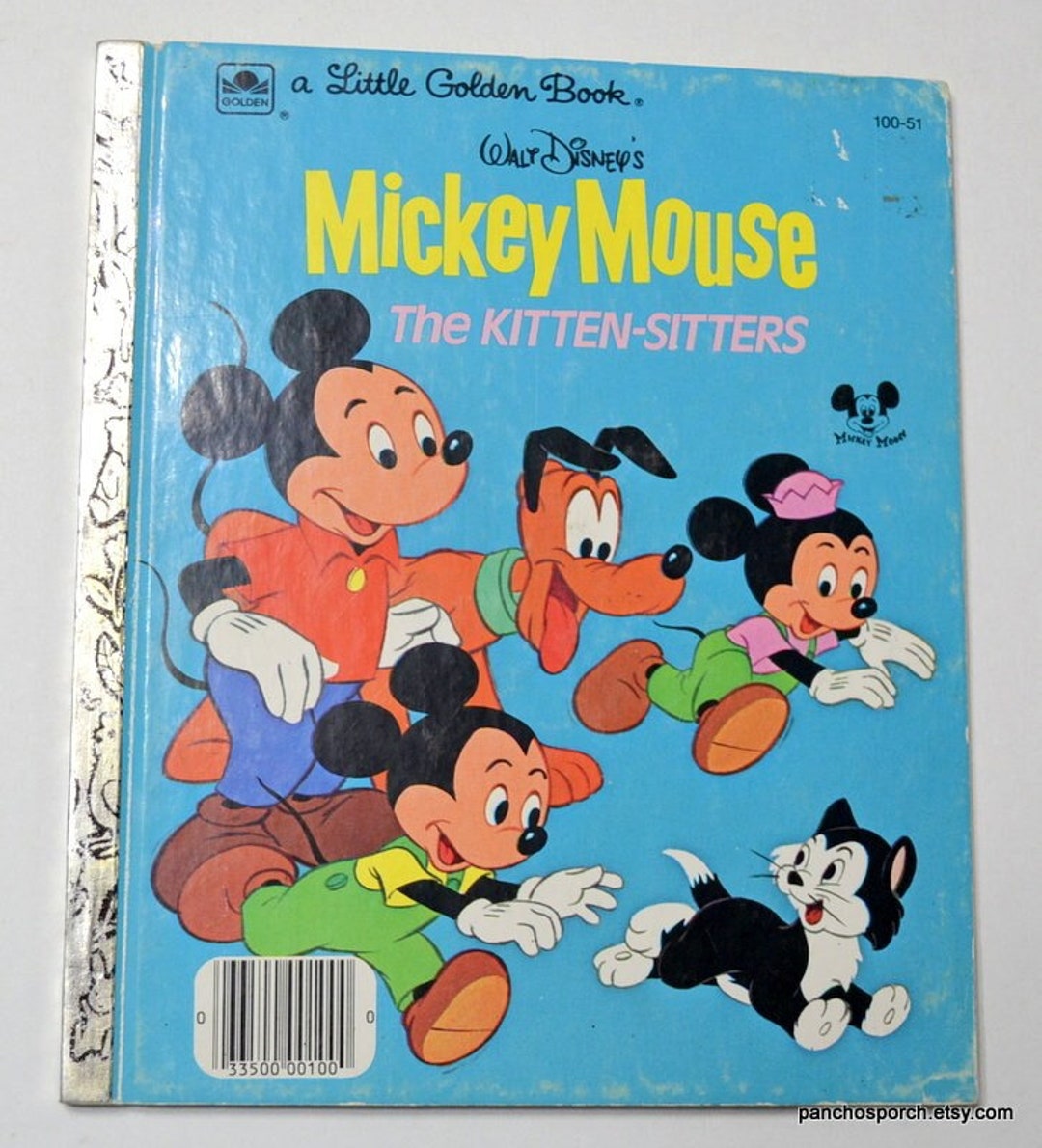 Vintage MICKEY MOUSE Kitten Sitters Little Golden Book Walt Disney ...