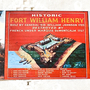 Vintage NEW YORK carte postale Fort William Henry Lake George carte postale souvenir souvenirs papier éphémères PanchosPorch