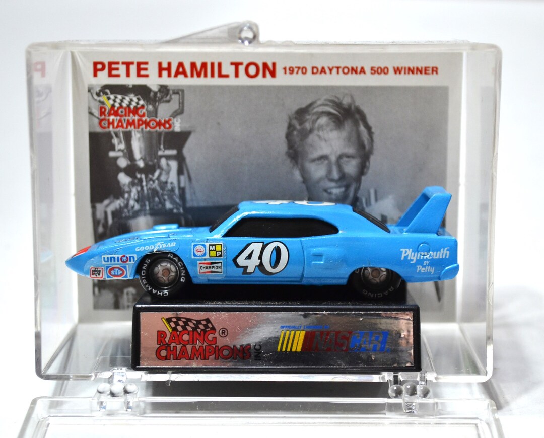 Vintage Pete Hamilton Diecast Car: Signed Trading Card NASCAR