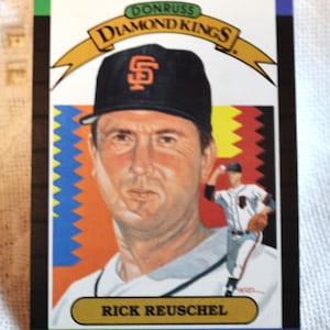 Rick Reuschel 1988 Donruss Diamond Kings Baseball Card - Giants MLB Collectible