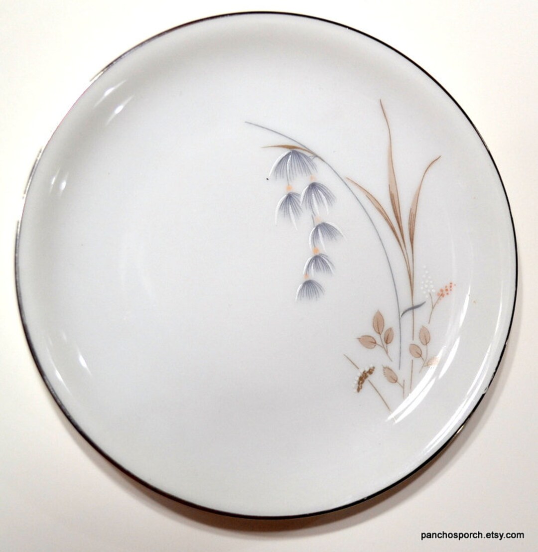 Vintage Saladmaster Fantasy Bread Plate Gray Tan Floral Etsy