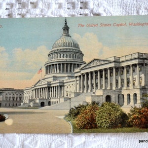 Carte postale vintage WASHINGTON DC Capitole des États-Unis carte postale souvenir souvenirs papier éphémères PanchosPorch