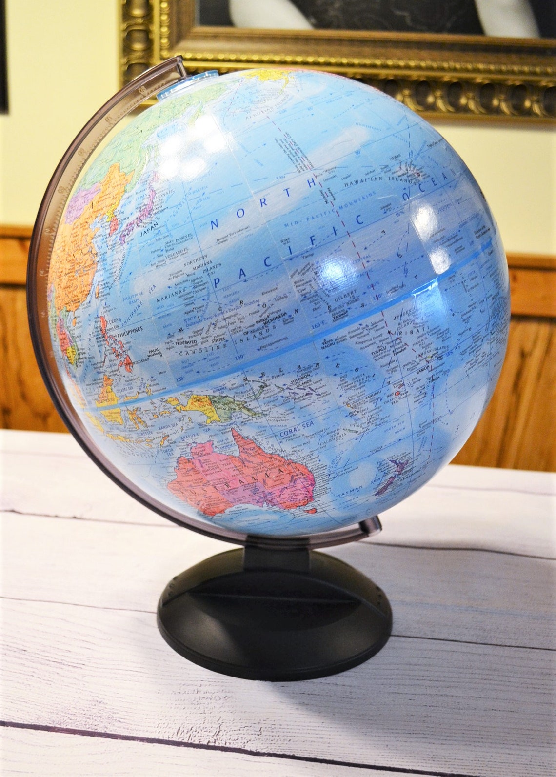 Vintage Globemaster 12 inch World Globe Plastic Stand Rotating Etsy