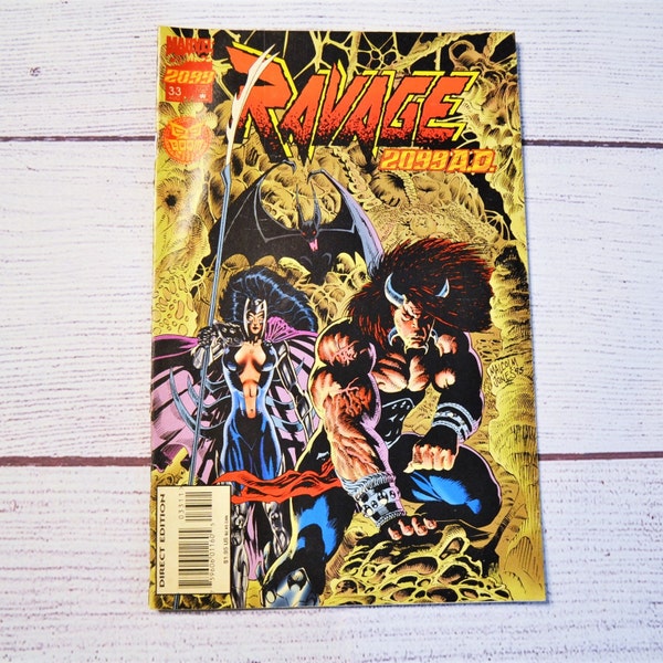 Vintage Ravage Comic Book 1990's Number 33  Marvel Comics Collectible Comic Book PanchosPorch