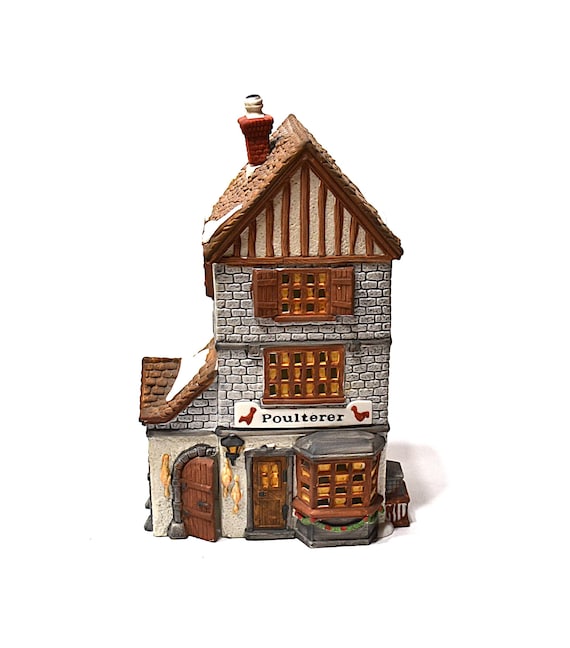 Vintage Poulterer Lighted Building Department 56 Dickens Village Series Holiday Decor