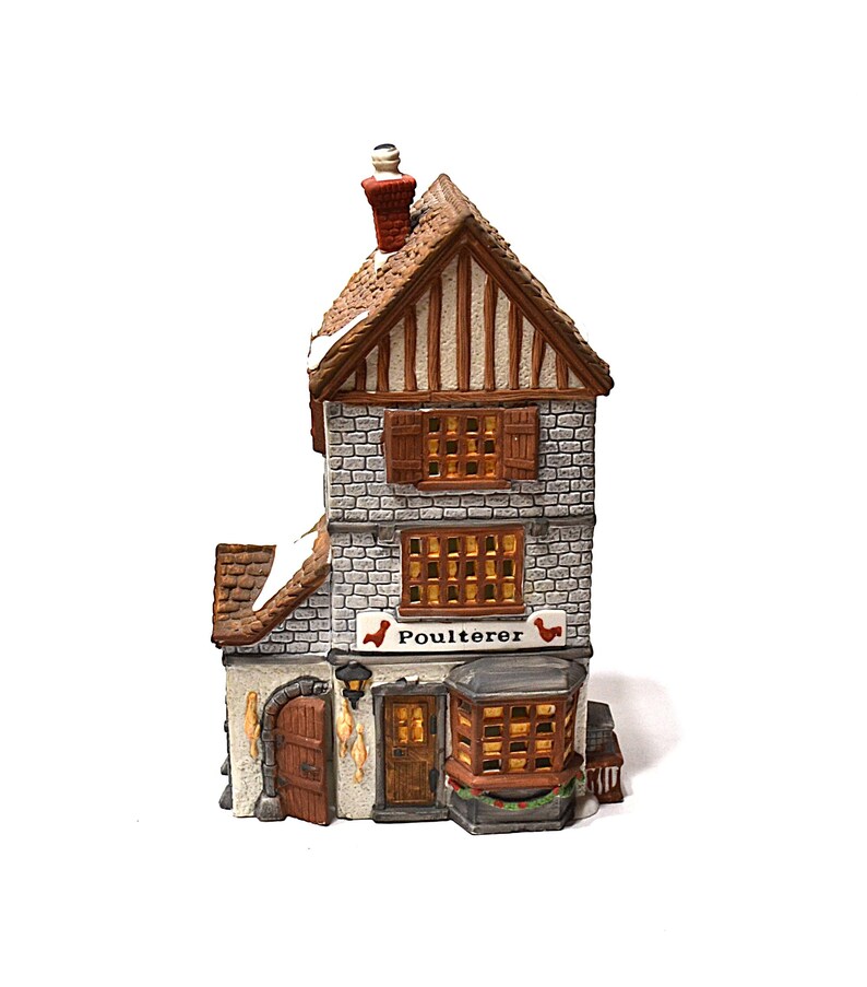 Vintage Poulterer Lighted Building Department 56 Dickens Village Series Holiday Decor