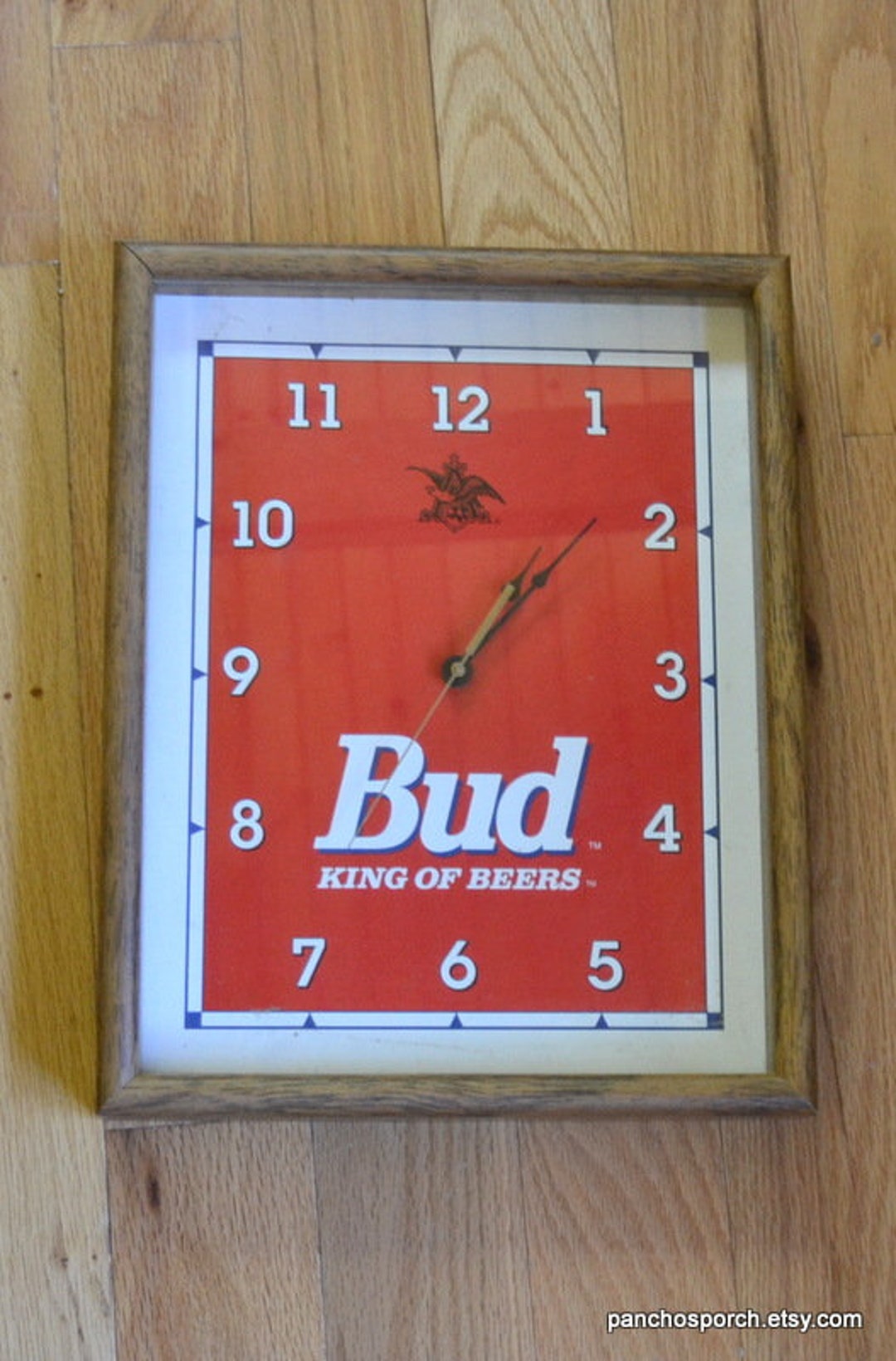 Vintage Budweiser Wall Clock NOT WORKING Bud King of Beers Battery