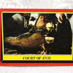 1983 Star Wars Return of the Jedi Trading Card: Jabba Hutt Court of Evil