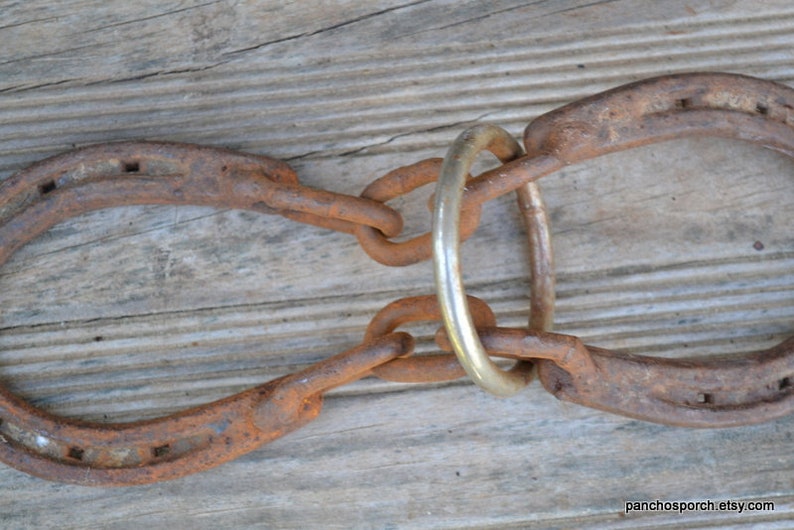 Vintage Horse Shoe Puzzle Horseshoe Game Hand Made Rusty Metal Etsy