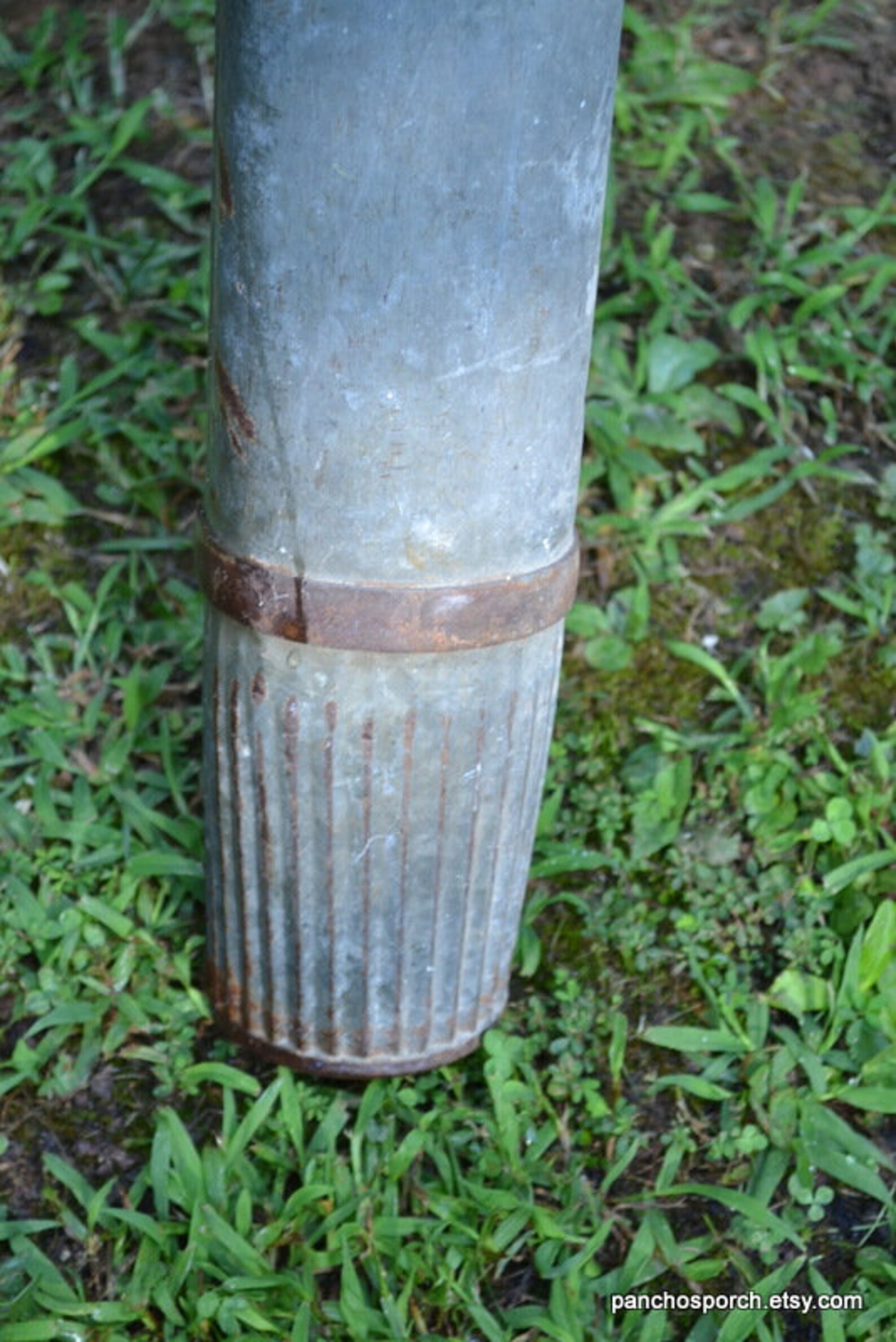 Vintage Galvanized Metal Well Draw Bucket Primitive Water Well Etsy