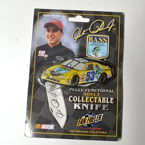Vintage Hank Parker Jr. Collectible Knife: Bass Pro NASCAR Fan Fueler