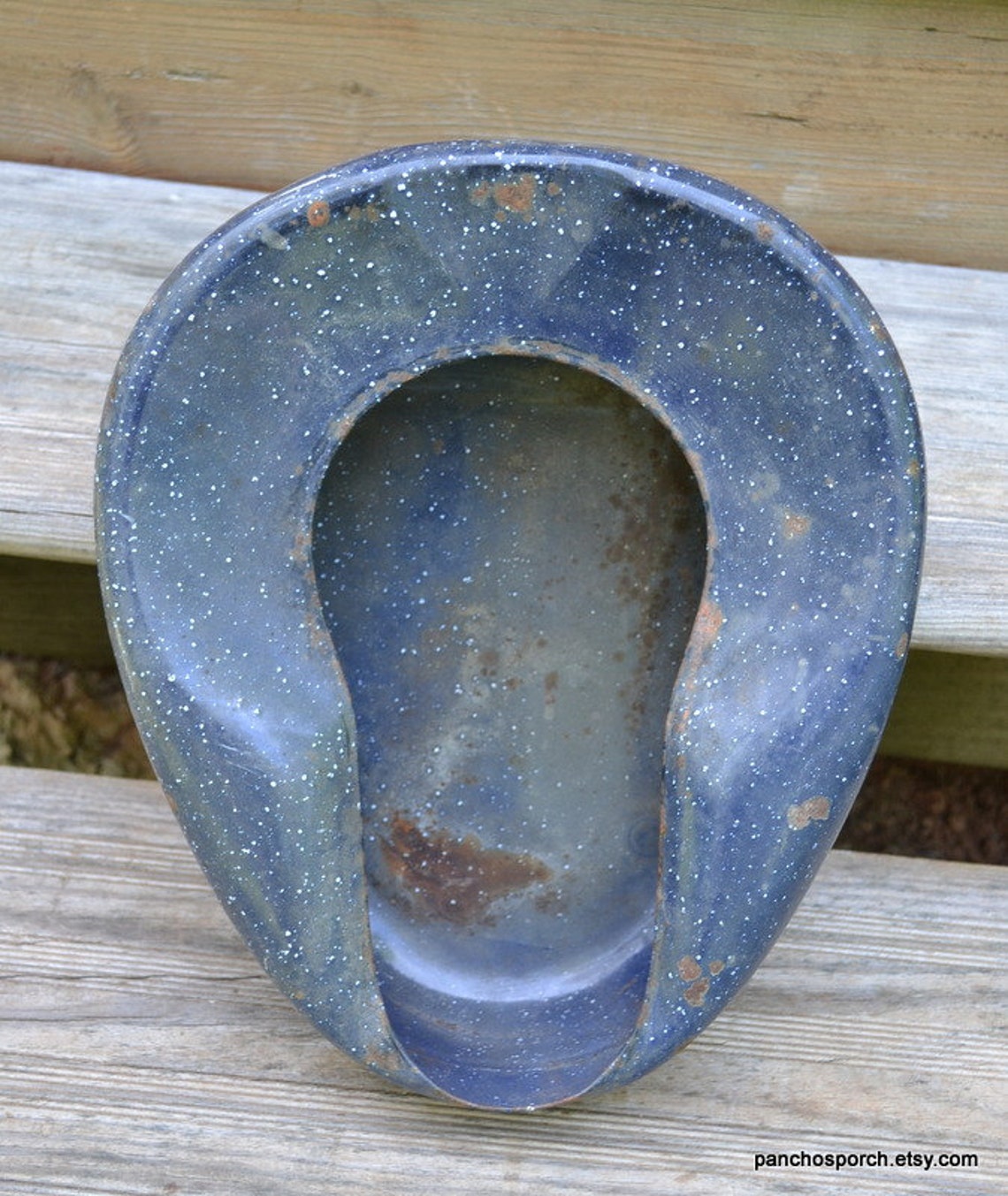 Vintage Blue Enamel Bedpan Metal Hospital Medical Collectible Etsy
