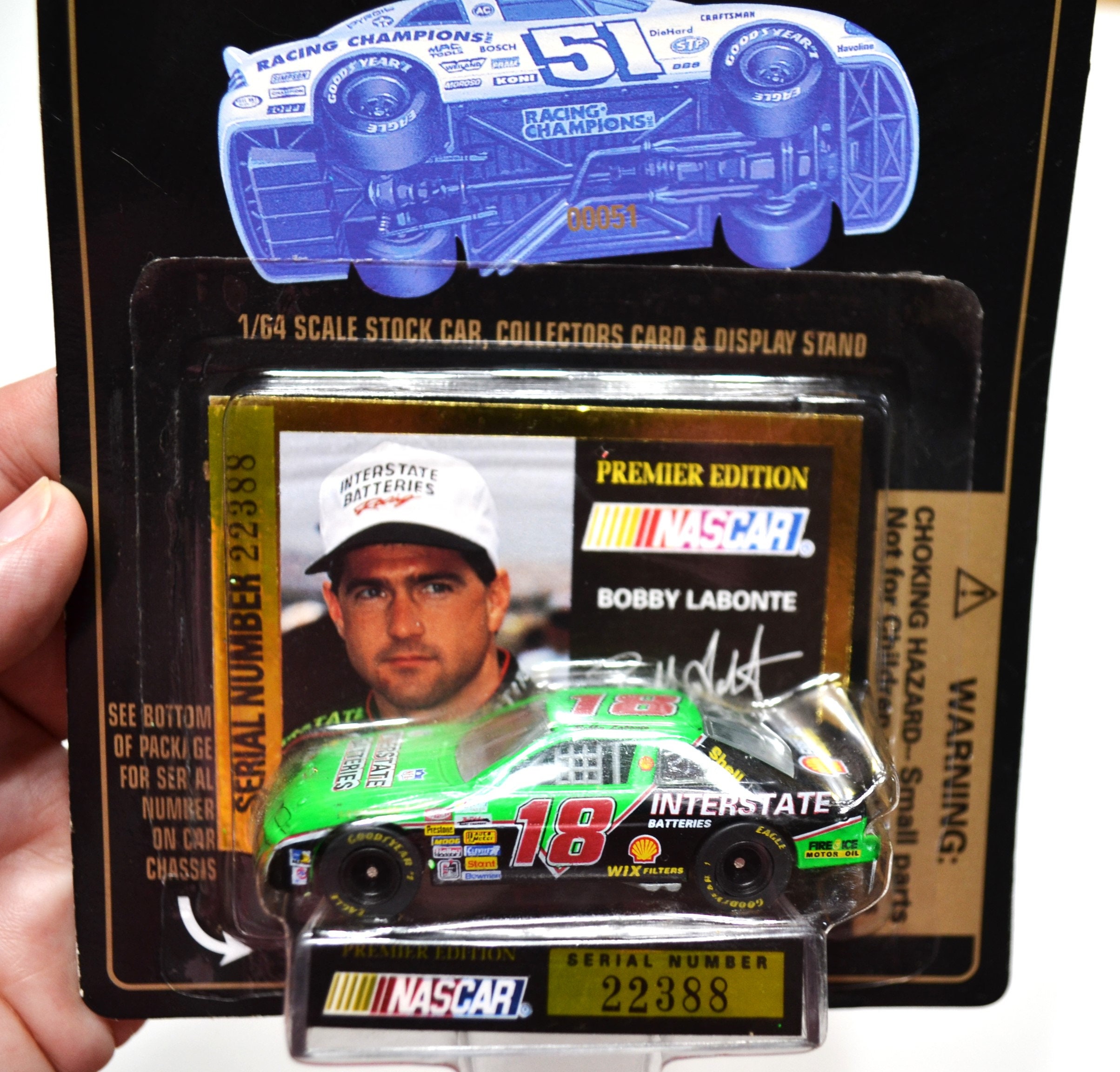 Vintage Bobby Labonte #18 Diecast Car: 1995 Racing Champions